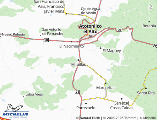 Mapa MICHELIN Milpillas - ViaMichelin
