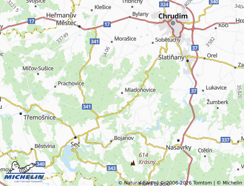 Mappa MICHELIN Mladoňovice - ViaMichelin