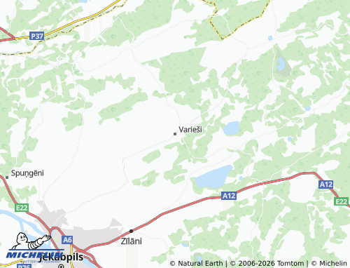 Mapa MICHELIN Varieši - ViaMichelin