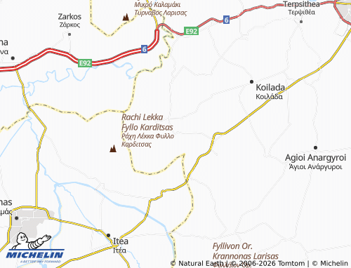 MICHELIN Argyromylos map - ViaMichelin
