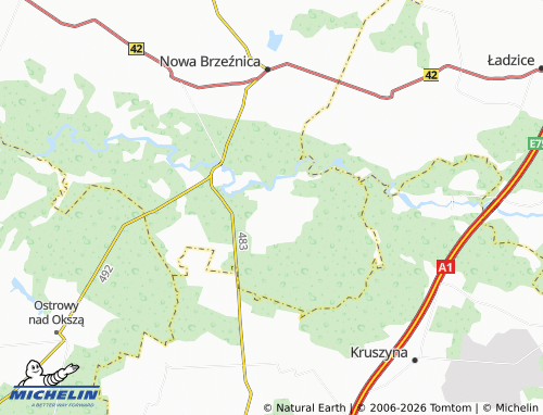 MICHELIN Prusicko map - ViaMichelin