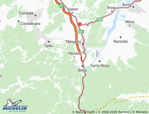 Carte MICHELIN Tălmăcel - ViaMichelin