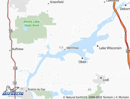 MICHELIN Merrimac map - ViaMichelin