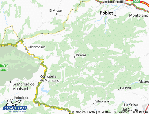 MICHELIN Prades map - ViaMichelin