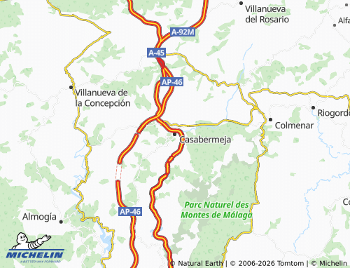 MICHELIN Casabermeja map - ViaMichelin