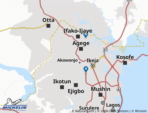 MICHELIN Oke Odo map - ViaMichelin