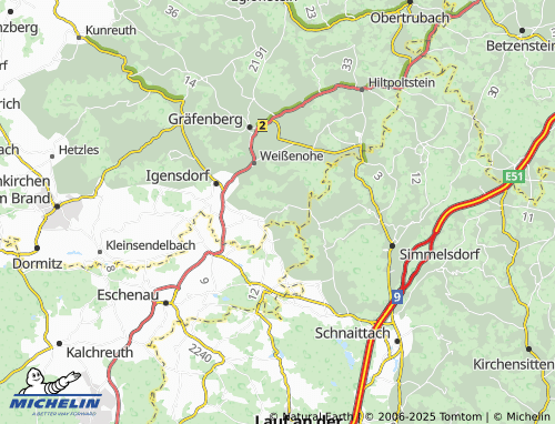 MICHELIN-Landkarte Kirchrüsselbach - ViaMichelin