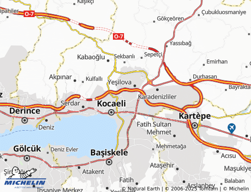 MICHELIN Bekirdere map - ViaMichelin