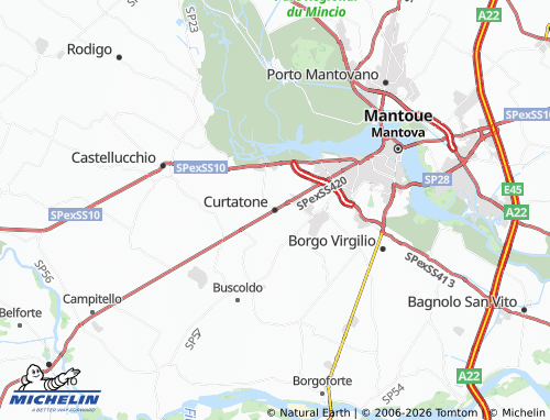 MICHELIN Curtatone map - ViaMichelin