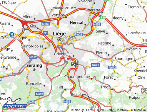 Mappa MICHELIN Grivegnée - ViaMichelin
