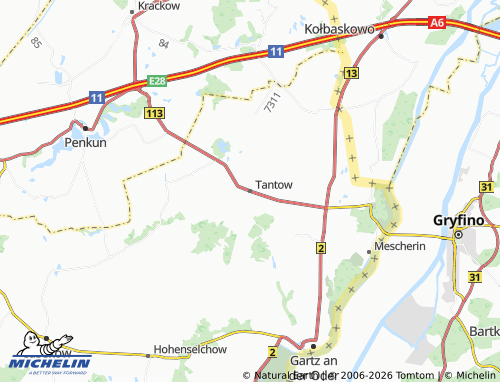 MICHELIN Tantow map - ViaMichelin