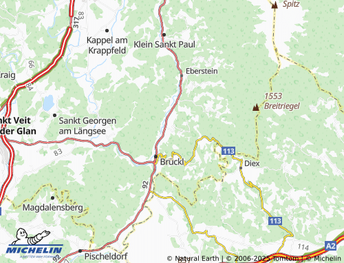 MICHELIN-Landkarte Sankt Walburgen - ViaMichelin