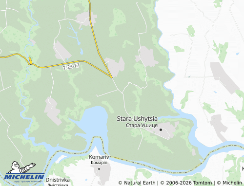 MICHELIN Hrushka map - ViaMichelin