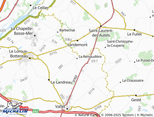 Mappa MICHELIN La Remaudière - ViaMichelin