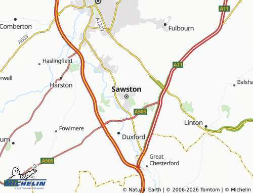 Carte MICHELIN Sawston - ViaMichelin