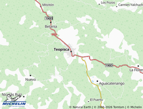 MICHELIN Colonica San José map - ViaMichelin
