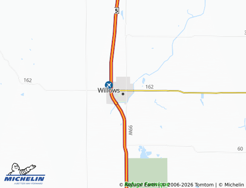 Mapa MICHELIN Willows - ViaMichelin