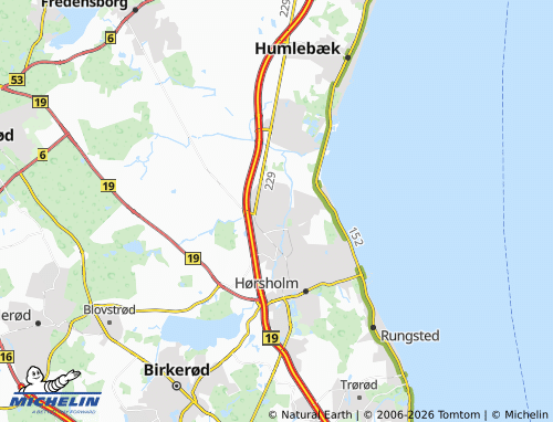 MICHELIN-Landkarte Kokkedal - ViaMichelin