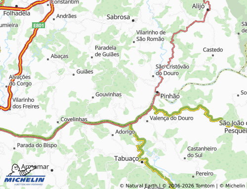 Mapa MICHELIN Covas do Douro - ViaMichelin