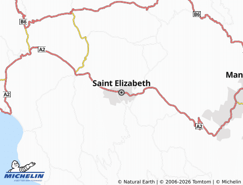 Mappa MICHELIN Saint Elizabeth - ViaMichelin