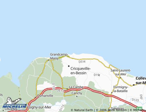 MICHELIN Pointe du Hoc map - ViaMichelin