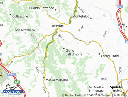 Carte MICHELIN Giano dell'Umbria - ViaMichelin