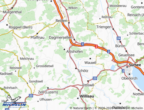 Mapa MICHELIN Nebikon - ViaMichelin