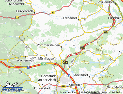 MICHELIN Pommersfelden map - ViaMichelin