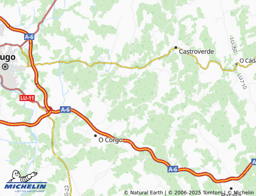 MICHELIN Queizán (Santa María) map - ViaMichelin