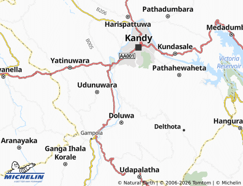 MICHELIN Mahakanda map - ViaMichelin