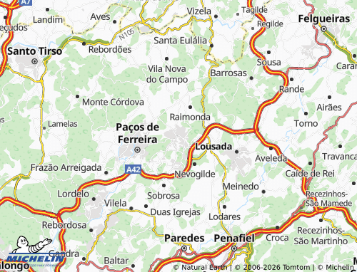 Mapa MICHELIN Freamunde - ViaMichelin