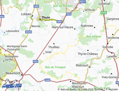 Mapa MICHELIN Ossogne - ViaMichelin