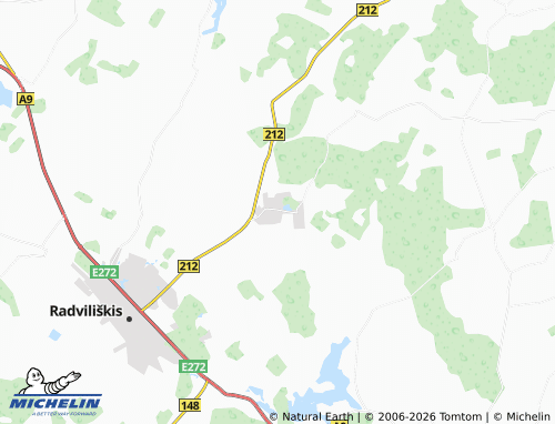 MICHELIN Aukštelkai map - ViaMichelin