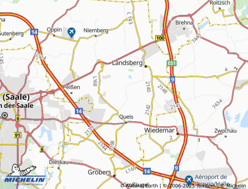 MICHELIN Reußen map - ViaMichelin