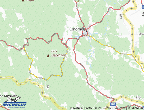 Mapa MICHELIN Tanča Gora - ViaMichelin