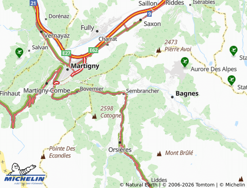 Mapa MICHELIN Sembrancher - ViaMichelin