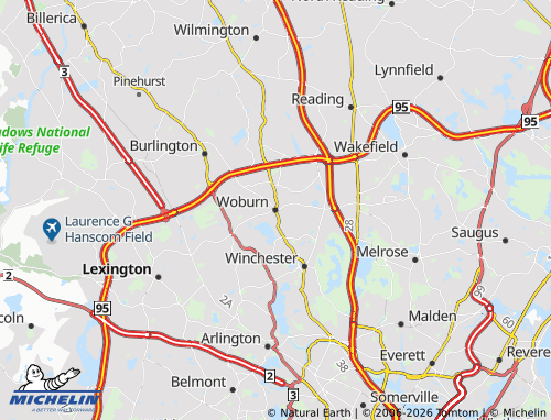 Mappa MICHELIN Woburn - ViaMichelin