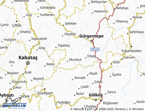 MICHELIN Cumhuriyet map - ViaMichelin