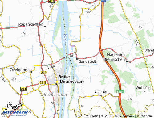 MICHELIN Sandstedt map - ViaMichelin