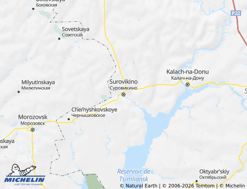 Carte MICHELIN Surovikinskiy rayon - ViaMichelin