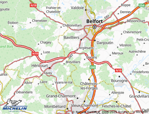 Carte MICHELIN Banvillars - ViaMichelin
