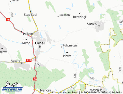 MICHELIN Pohorniceni map - ViaMichelin