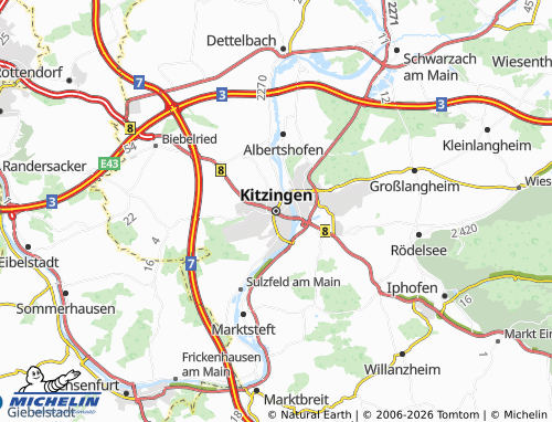 Mapa MICHELIN Kitzingen - ViaMichelin