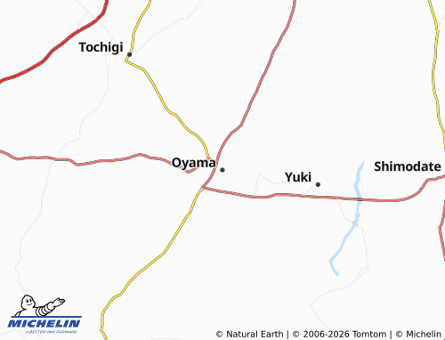 Carte MICHELIN Oyama - ViaMichelin