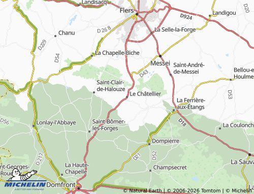 MICHELIN Le Châtellier map - ViaMichelin