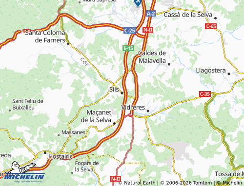 Mapa MICHELIN Sils - ViaMichelin