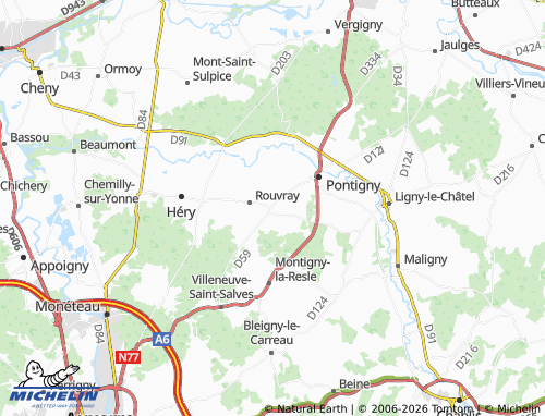 Carte MICHELIN Venouse - ViaMichelin