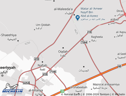 MICHELIN-Landkarte Oqdah - ViaMichelin