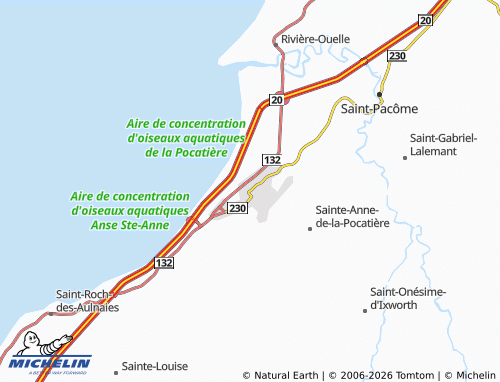 Mapa MICHELIN La Pocatière - ViaMichelin