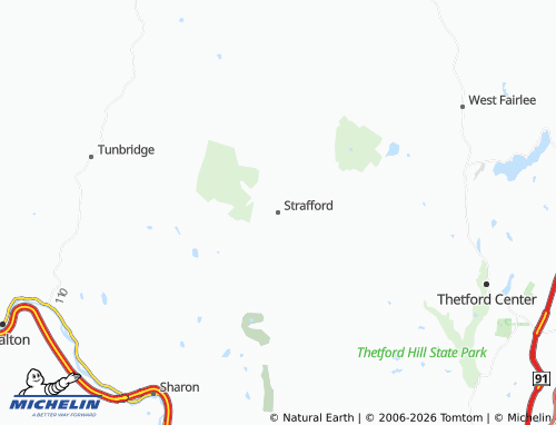Mapa MICHELIN Strafford - ViaMichelin
